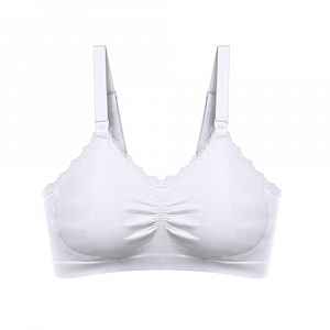 Babyono Kojící podprsenka s krajkou, bílá, E70-75 cm