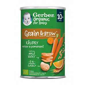 Gerber Organic for Baby Křupky s mrkví a pomerančem BIO 10m+ 35 g