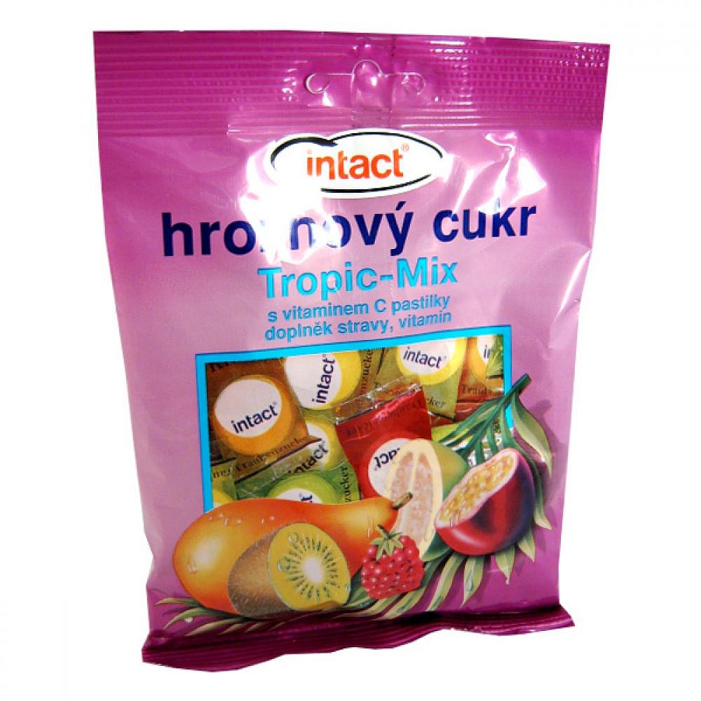 Intact hroznový cukr s vit.C tropic mix 75g(sáček)