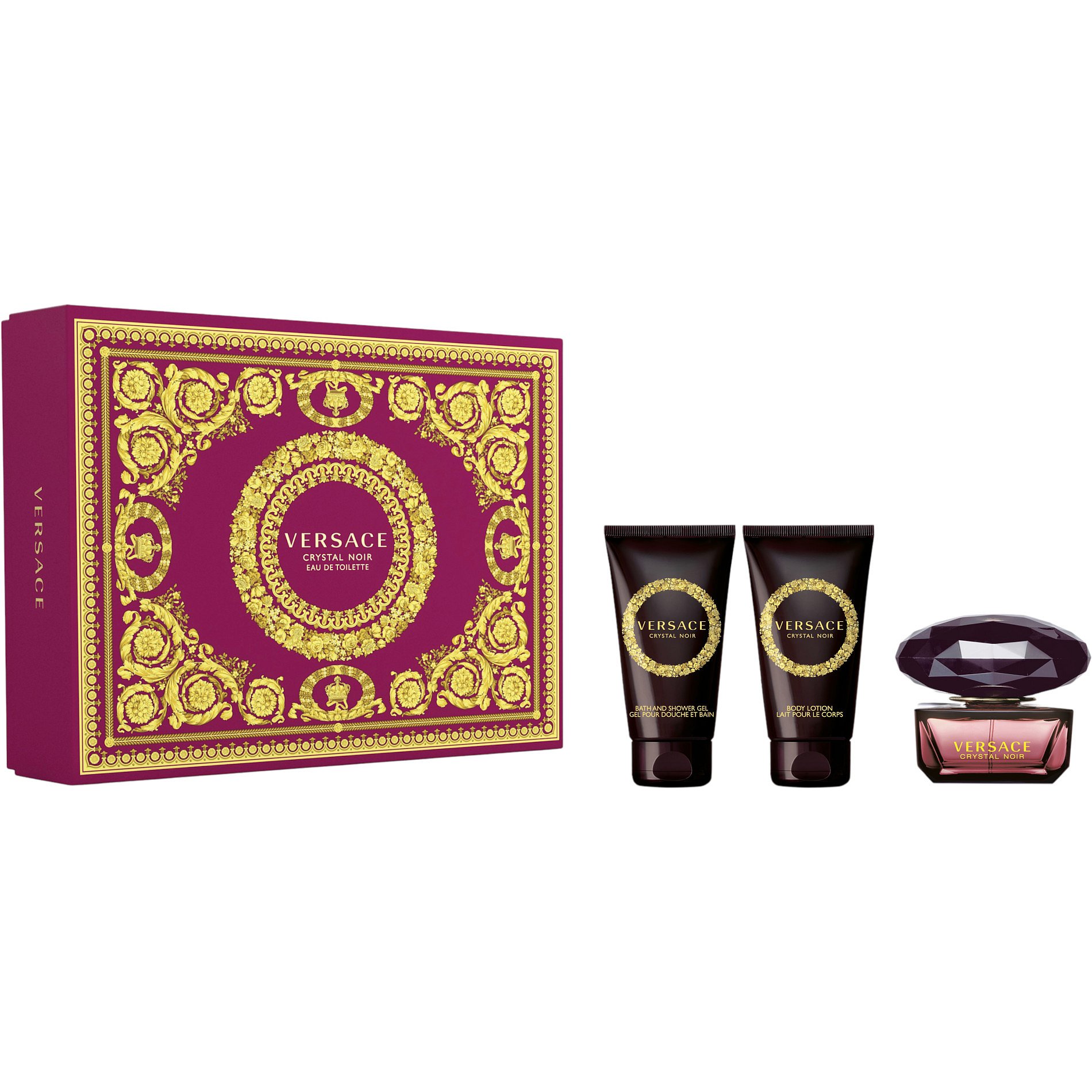 VERSACE CRYSTAL NOIR set 3ks