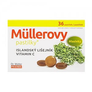 MÜLLEROVY PASTILKY s islandským lišejníkem a vitaminem C 36ks