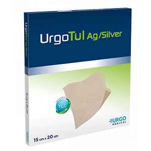 Krytí Antimikrobiální Lipido-koloidní Se Stříbrem Urgotul Ag,mřížka 15cmx20cm,atraumat.s lipidokoloid.kontakt.vrstvou,