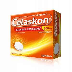 Celaskon červený Pomeranč 500mg šumivá tableta 30(3x10)