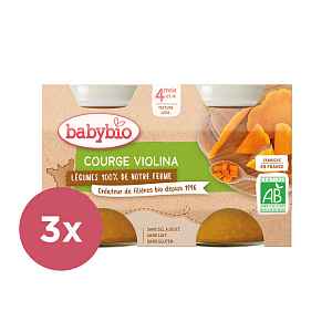 3x BABYBIO Dýně Violina z naší vlastní ekofarmy 2x130g