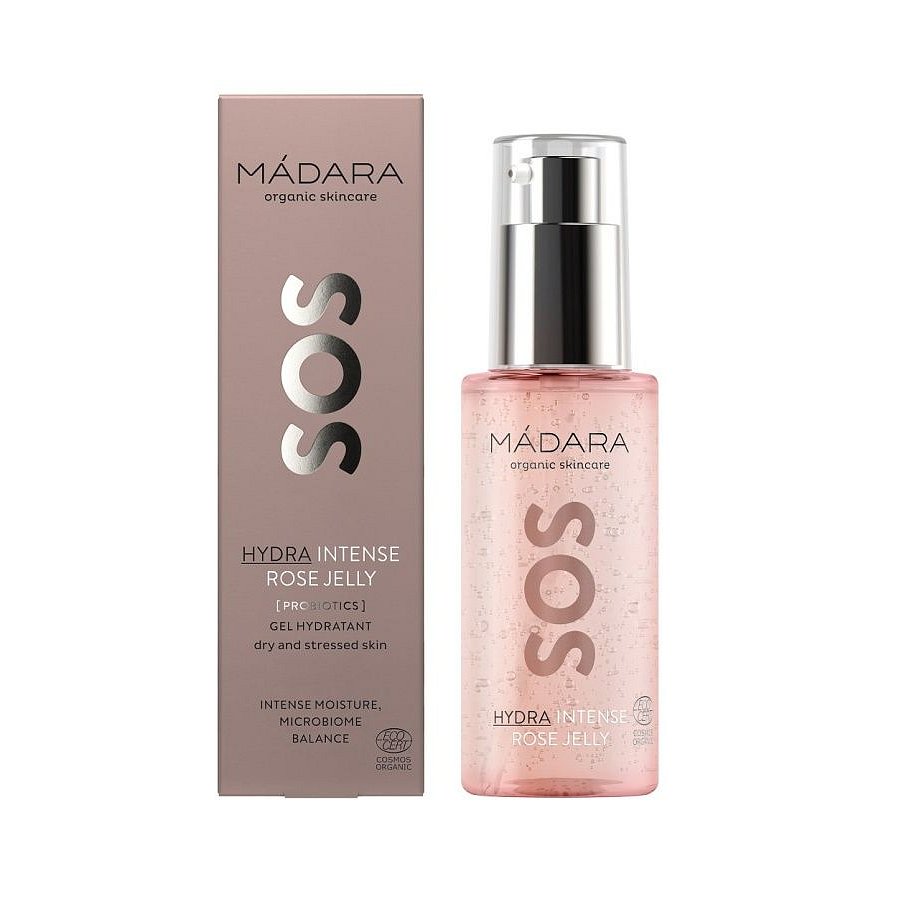 MÁDARA SOS Hydra Intense hydratační hyaluronové želé s růžovou vodou 75 ml