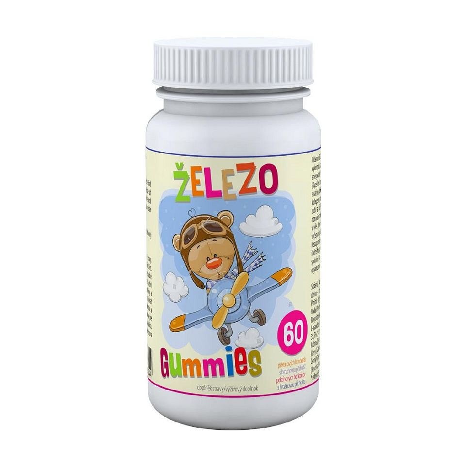 Clinical Železo Gummies 60 pektinových bonbónů s hroznovou příchutí