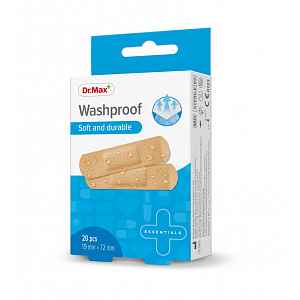 Dr. Max Washproof Soft and durable 19 mm x 72 mm náplast 20 ks