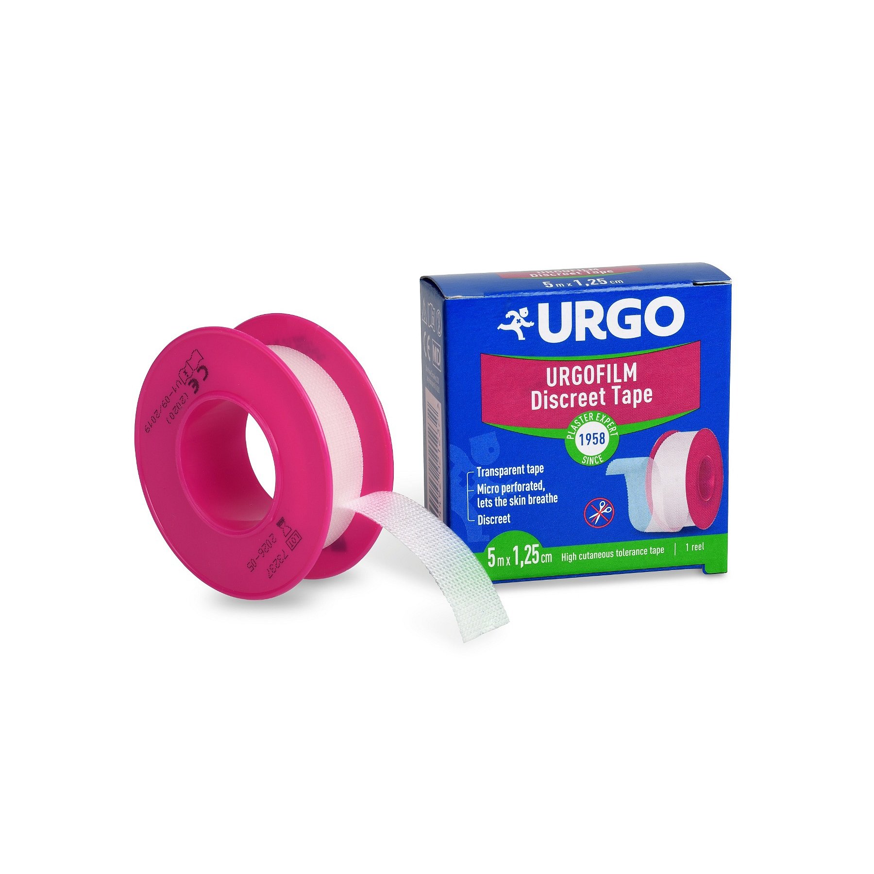 Urgo FILM 5 m x 1,25 cm transparentní fixační náplast 1 ks