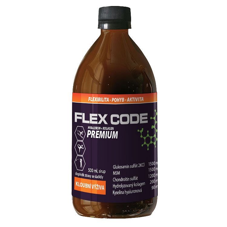 Flex Code Premium Hyaluron + Kolagen 500 ml