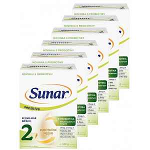 Sunar Sensitive 2 od 6m+ 500g - balení 6 ks