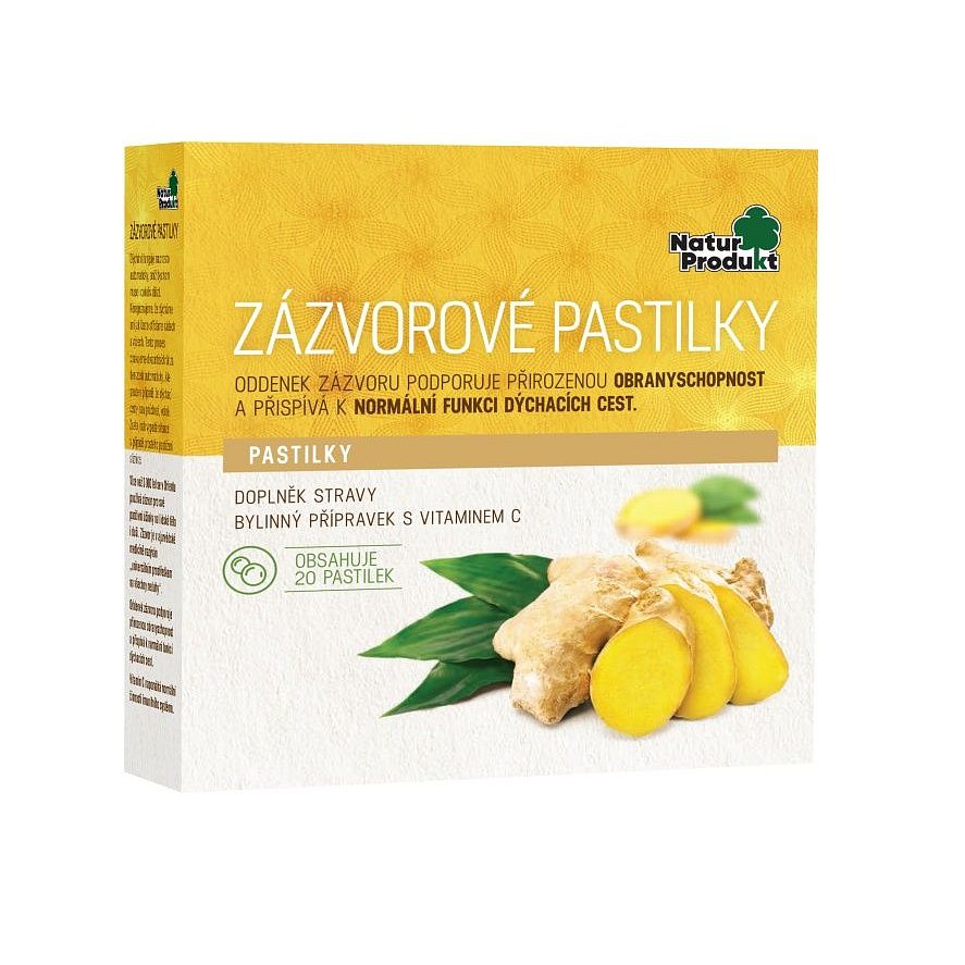 Naturprodukt Zázvorové pastilky 20 ks