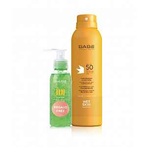 Babé Sun Transparentní opalovací sprej SPF50 200 ml + dárek aloe gel 90 ml