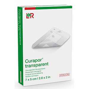 Náplast Curapor Transparent steril.7x5cm-50ks