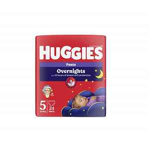 Huggies Overnights Pants 5 12-17 kg dětské pleny 24 ks