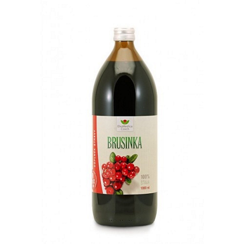 EKOMEDICA Brusinka 100% šťáva 1000 ml