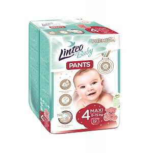 Linteo Baby Pants PREMIUM 4 Maxi 9-15 kg plenkové kalhotky 22 ks