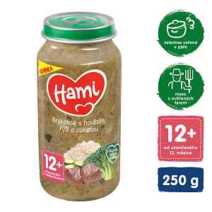 Hami Brokolice s hovězím, rýží a cuketou 12m+ 250 g