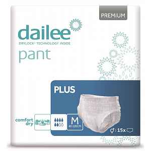 Dailee Pant Premium plus m, kalhotky absorpční natahovací, 15ks