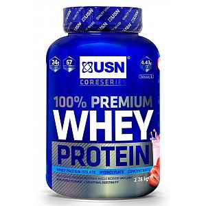 USN 100% Whey Protein Premium jahoda se smetanou 2280g