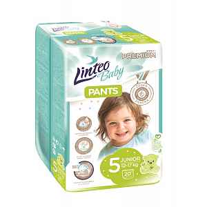 Linteo Baby Pants PREMIUM 5 Junior 12-17 kg plenkové kalhotky 20 ks