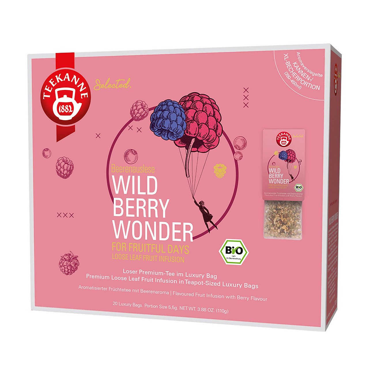 Teekanne Wild Berry luxury Bags BIO 20x5,5 g