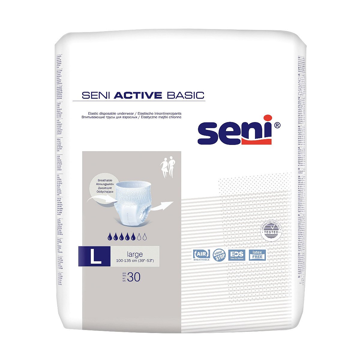 Seni Active Basic Large inkontinenční plenkové kalhotky 30 ks