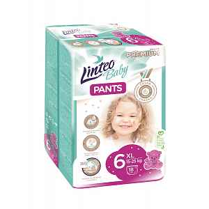 Linteo Baby Pants PREMIUM 6 XL 15-25 kg plenkové kalhotky 18 ks