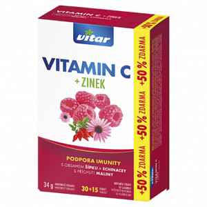 Revital Vitamin C + zinek+echinacea+šípek tbl.45