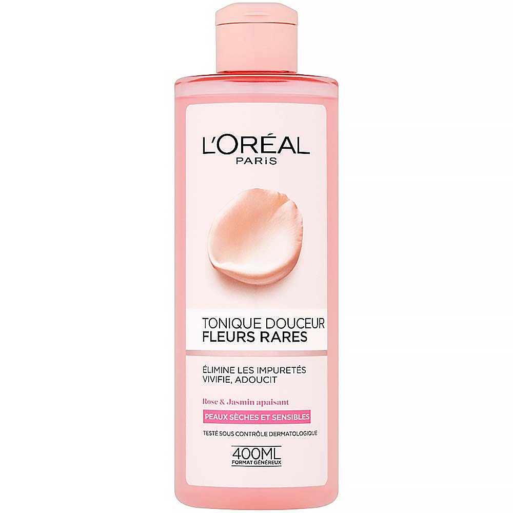 L'ORÉAL Paris Pleťová voda s výtažky vzácných květů pro suchou a citlivou pleť 400 ml