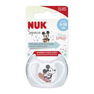 Nuk Dudlík Space Disney Mickey 6-18 M.box Mix Mot.