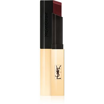 Yves Saint Laurent Rouge Pur Couture The Slim tenká matující rtěnka s koženým efektem odstín 22 Ironic Burgundy 2,2 g