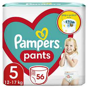 PAMPERS Plenky kalhotkové Active Baby Pants vel. 5 (56 ks) 12-17 kg