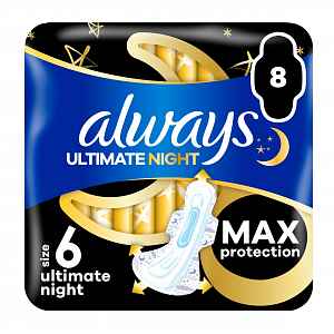 Always Ultimate Night vel. 6 hygienické vložky 8 ks