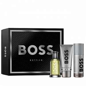 Hugo Boss Boss Bottled dárková sada (toaletní voda 100 ml + deo spray 150 ml + sprchový gel 100 ml) pánská