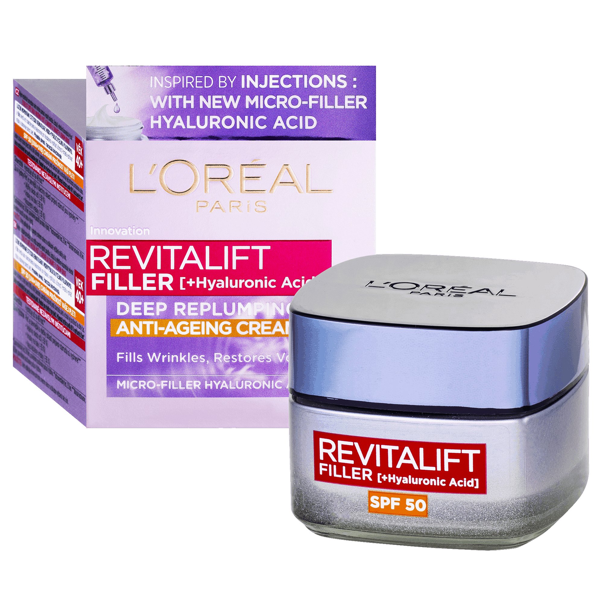 L'Oréal Paris Revitalift Filler Denní krém proti stárnutí SPF 50 50ml