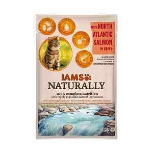 IAMS Naturally Adult losos v omáčce kapsička 85 g