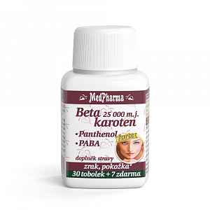 MedPharma Beta karoten 25 000 m.j. s Panthenolem + PABA, 37 tbl.