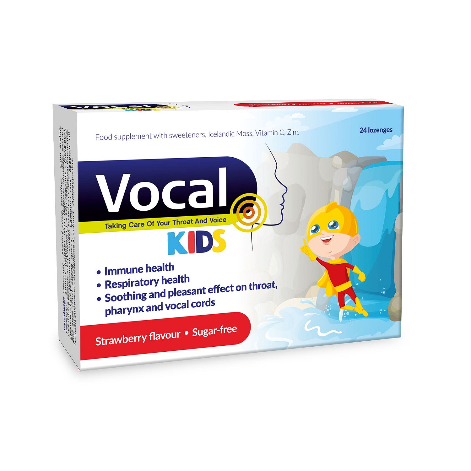 Vocal Kids Měkké pastilky s příchutí Jahody 24 ks